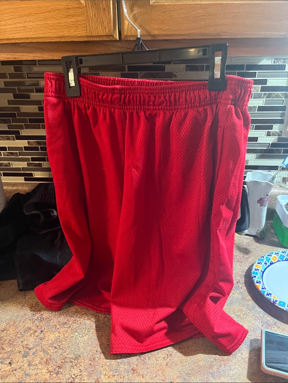 STARTER Red Mesh Athletic Shorts for Kids